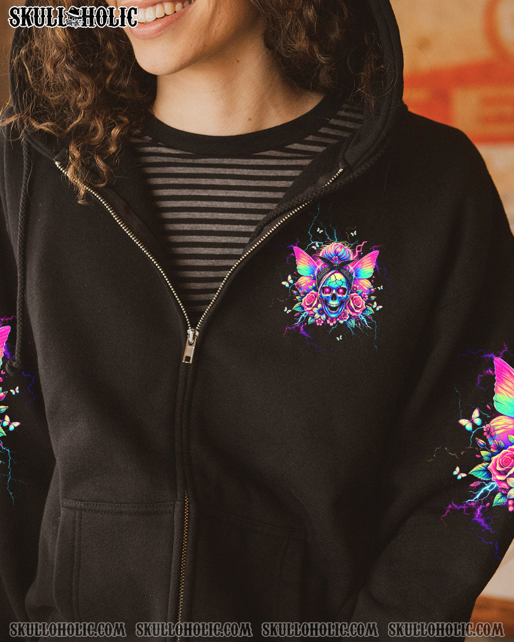 I AM THE STORM MESSY BUN SKULL ALL OVER PRINT - TLTW2803254