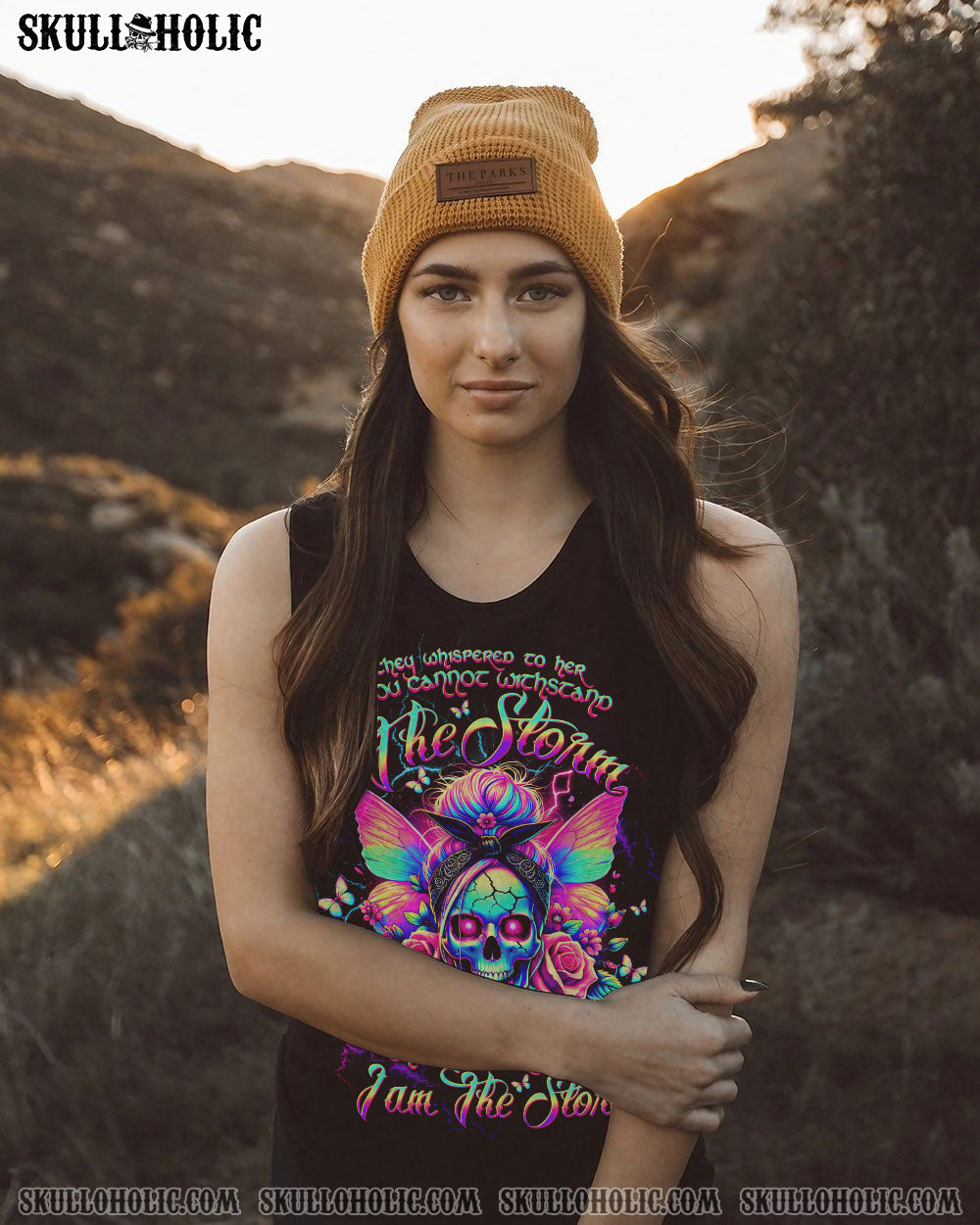 I AM THE STORM MESSY BUN SKULL ALL OVER PRINT - TLTW2803254