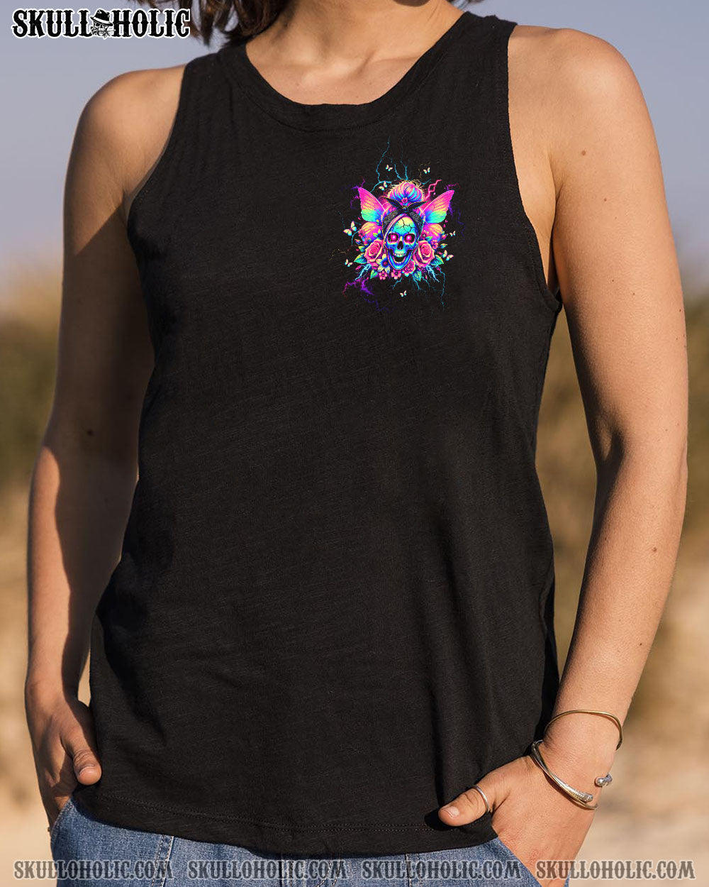 I AM THE STORM MESSY BUN SKULL ALL OVER PRINT - TLTW2803254