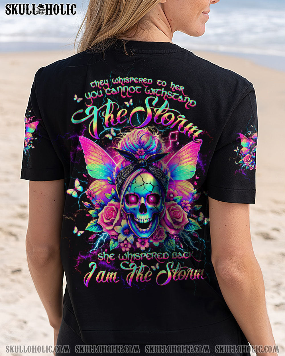 I AM THE STORM MESSY BUN SKULL ALL OVER PRINT - TLTW2803254