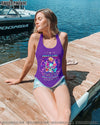 I AM A SWEET GIRL  SKULL MESSY BUN  ALL OVER PRINT -  TLTW3103252