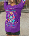 I AM A SWEET GIRL  SKULL MESSY BUN  ALL OVER PRINT -  TLTW3103252