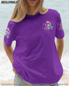 I AM A SWEET GIRL  SKULL MESSY BUN  ALL OVER PRINT -  TLTW3103252