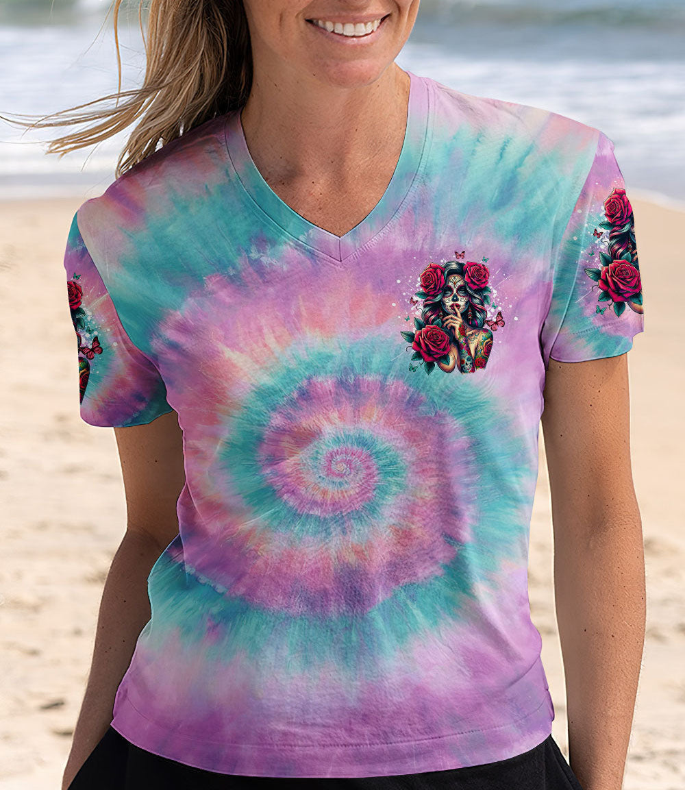 SHHH NO ONE CARES TIE DYE ALL OVER PRINT - TYQY0703252