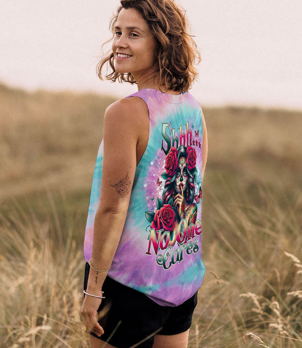 SHHH NO ONE CARES TIE DYE ALL OVER PRINT - TYQY0703252