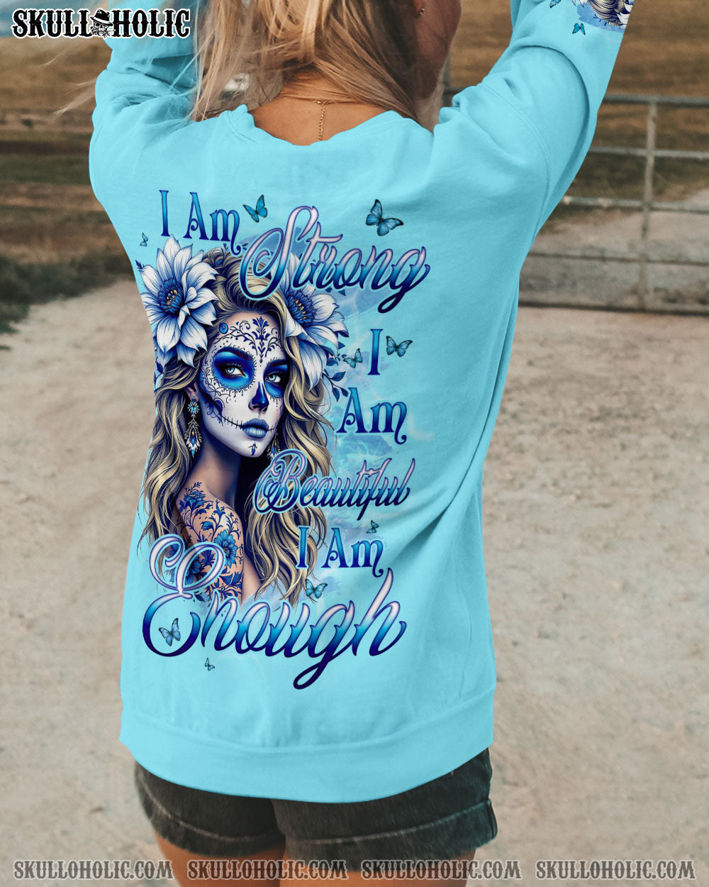 I AM ENOUGH SKULL ALL OVER PRINT - TYQY1004251