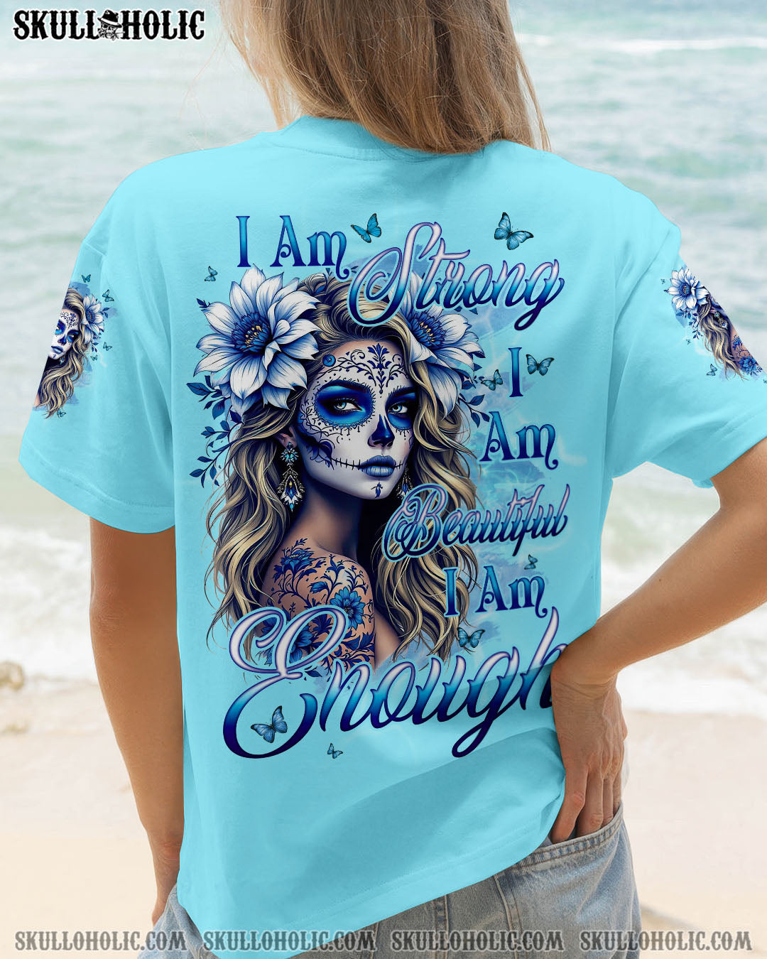 I AM ENOUGH SKULL ALL OVER PRINT - TYQY1004251