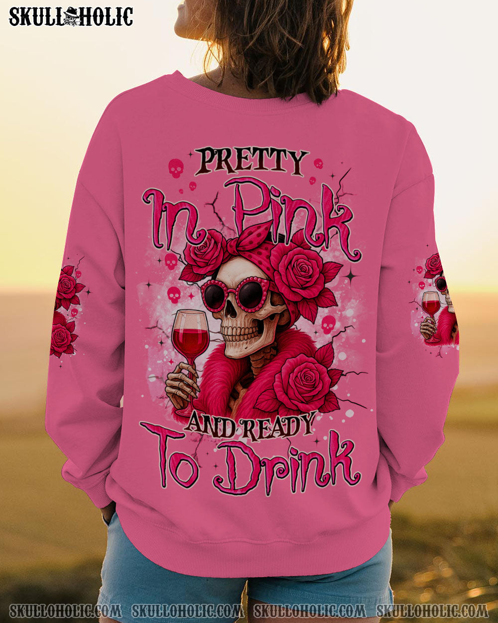 PRETTY IN PINK SKULL ALL OVER PRINT - TYQY1404254