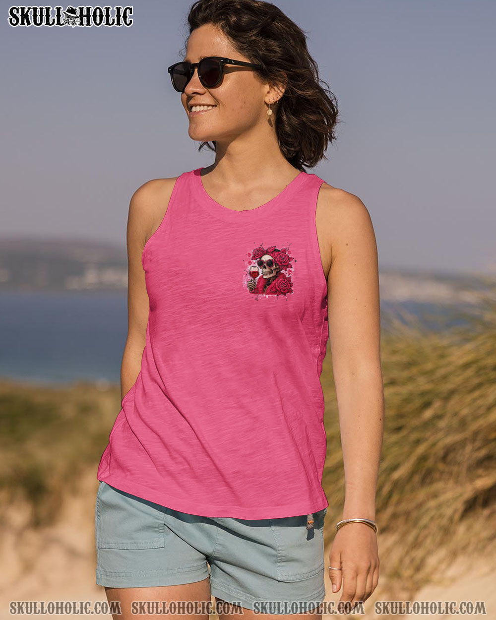 PRETTY IN PINK SKULL ALL OVER PRINT - TYQY1404254