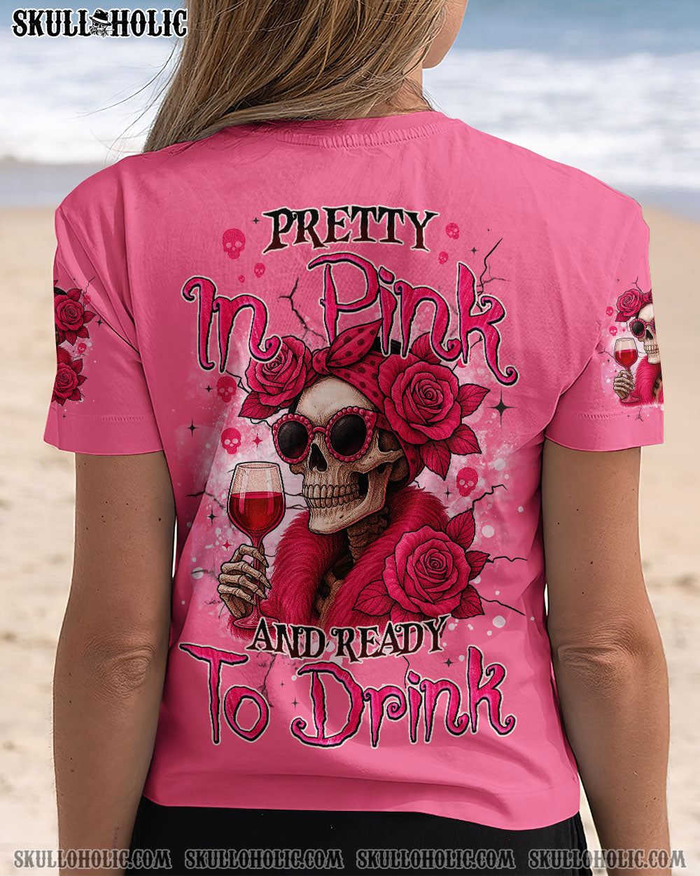PRETTY IN PINK SKULL ALL OVER PRINT - TYQY1404254