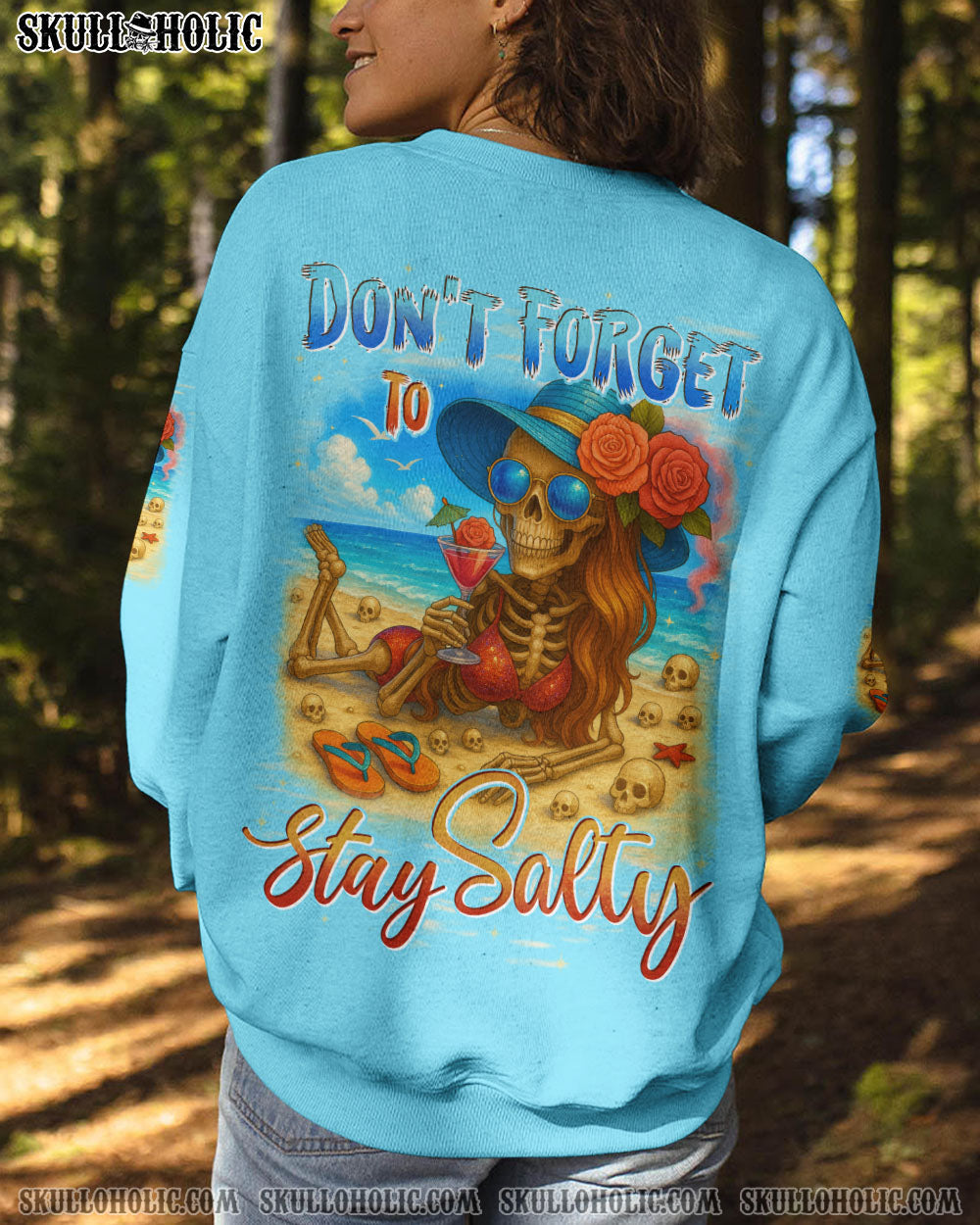 DON'T FORGET TO STAY SALTY SKULL ALL OVER PRINT - TYTD1404251