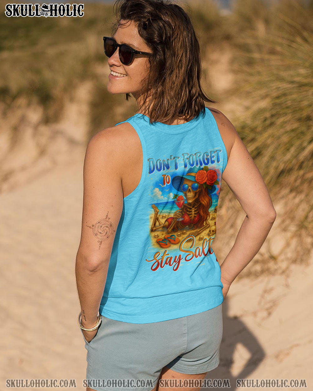 DON'T FORGET TO STAY SALTY SKULL ALL OVER PRINT - TYTD1404251