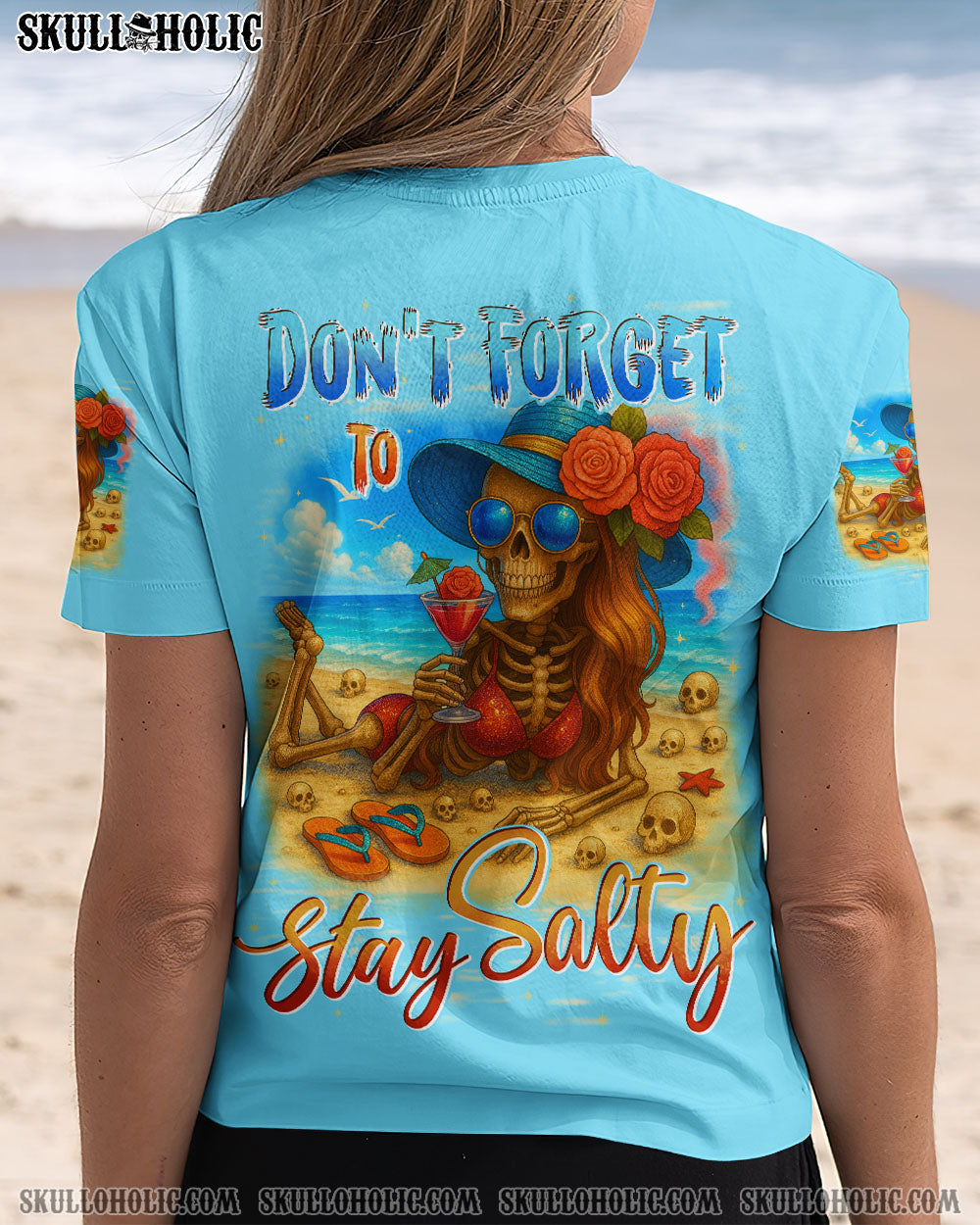 DON'T FORGET TO STAY SALTY SKULL ALL OVER PRINT - TYTD1404251