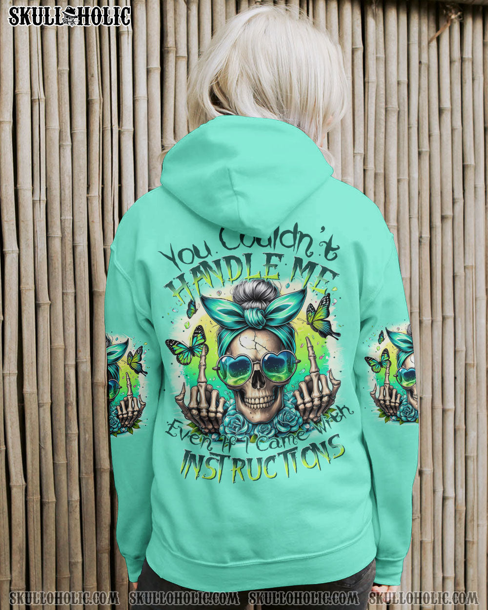 YOU COULDN'T HANDLE ME MESSY BUN TIE DYE ALL OVER PRINT - TYTM0605242