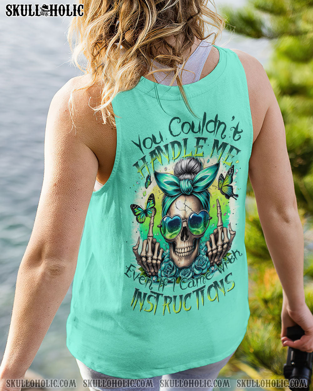 YOU COULDN'T HANDLE ME MESSY BUN TIE DYE ALL OVER PRINT - TYTM0605242