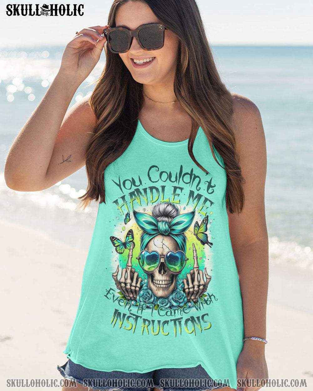 YOU COULDN'T HANDLE ME MESSY BUN TIE DYE ALL OVER PRINT - TYTM0605242