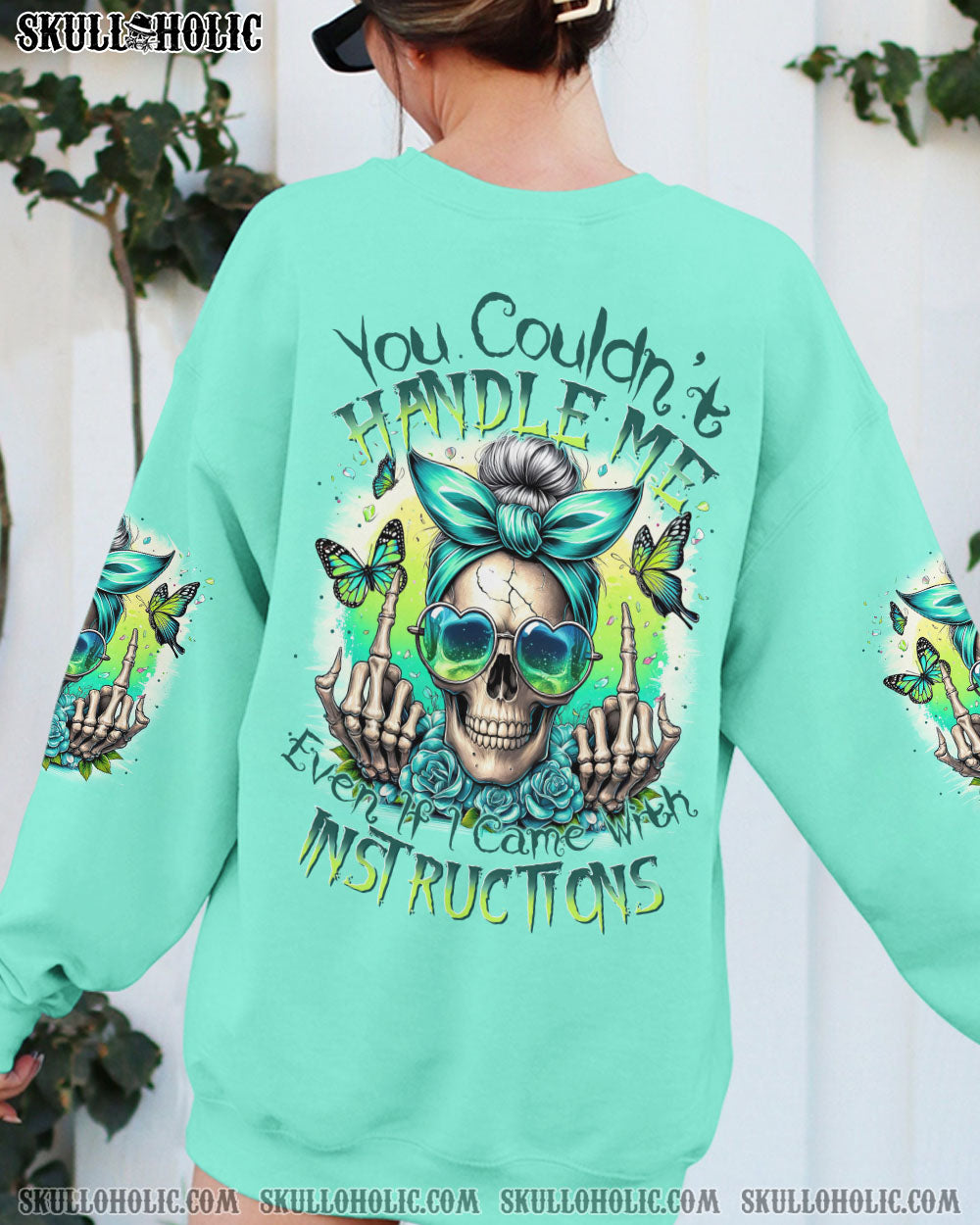 YOU COULDN'T HANDLE ME MESSY BUN TIE DYE ALL OVER PRINT - TYTM0605242