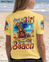 JUST A GIRL WHO LOVES THE BEACH SKELETON ALL OVER PRINT - TYTM1104253