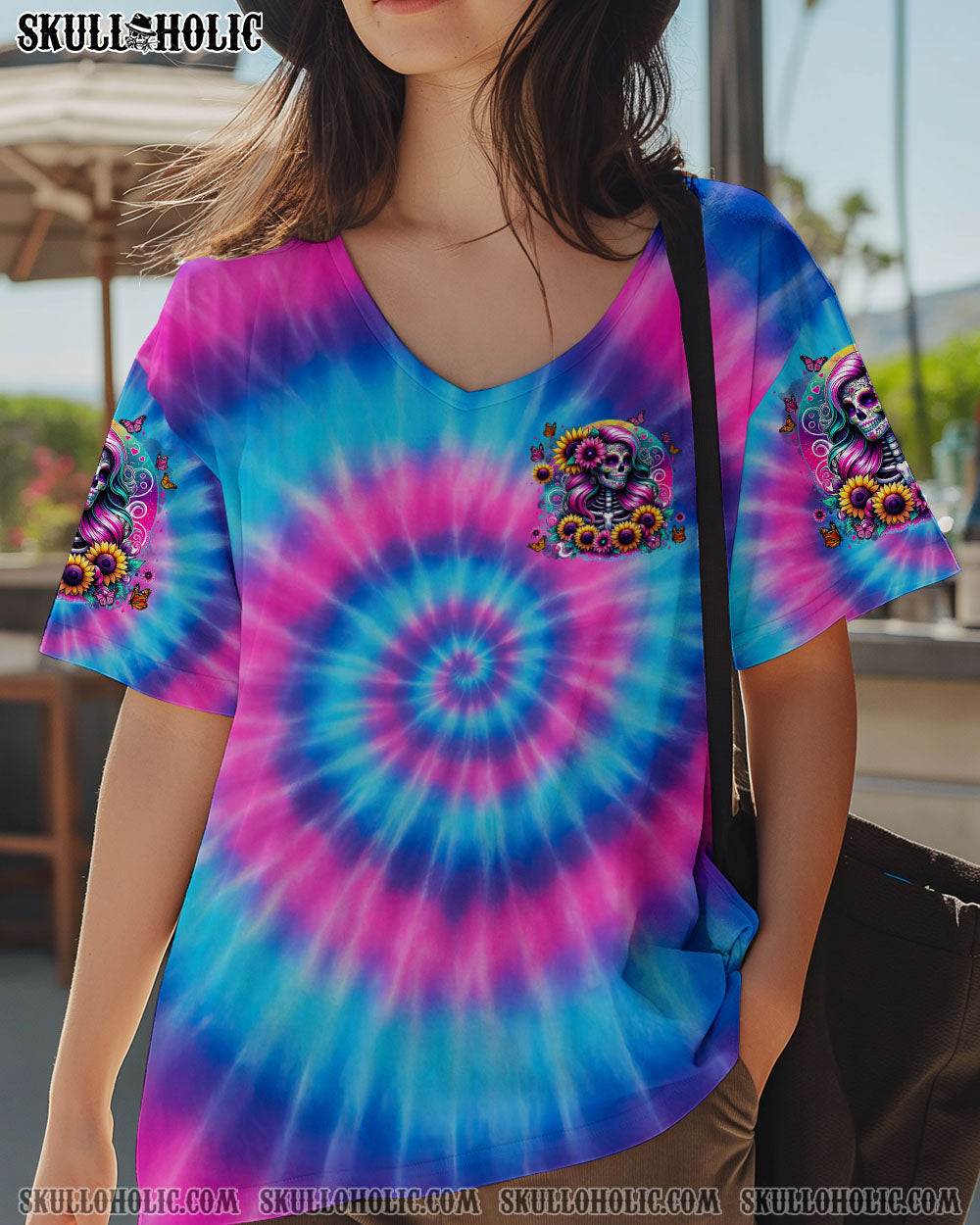 SHE IS SUNSHINE MIXED WITH A LITTLE HURRICANE TIE DYE ALL OVER PRINT - TYTM3103253
