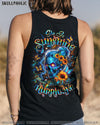 SHE IS SUNSHINE SKULL SUNFLOWER ALL OVER PRINT - YHDU0204252