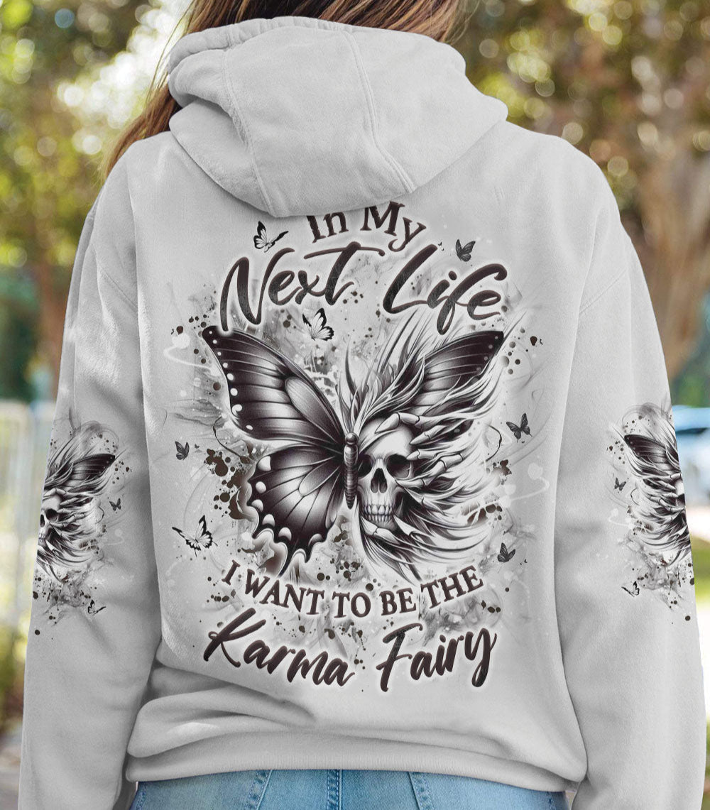 KARMA FAIRY SKULL SKULL BUTTERFLY ALL OVER PRINT - YHDU0603251