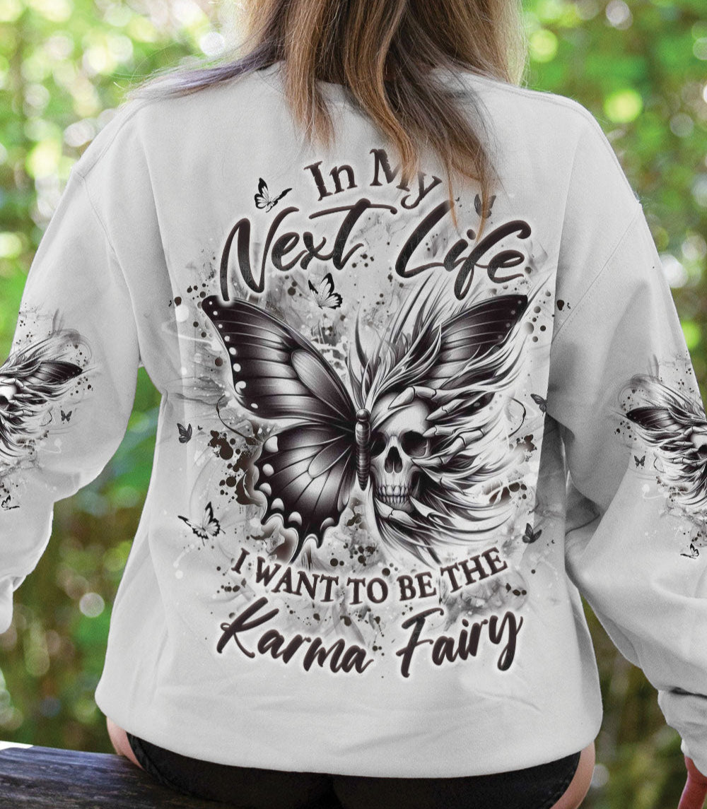 KARMA FAIRY SKULL SKULL BUTTERFLY ALL OVER PRINT - YHDU0603251