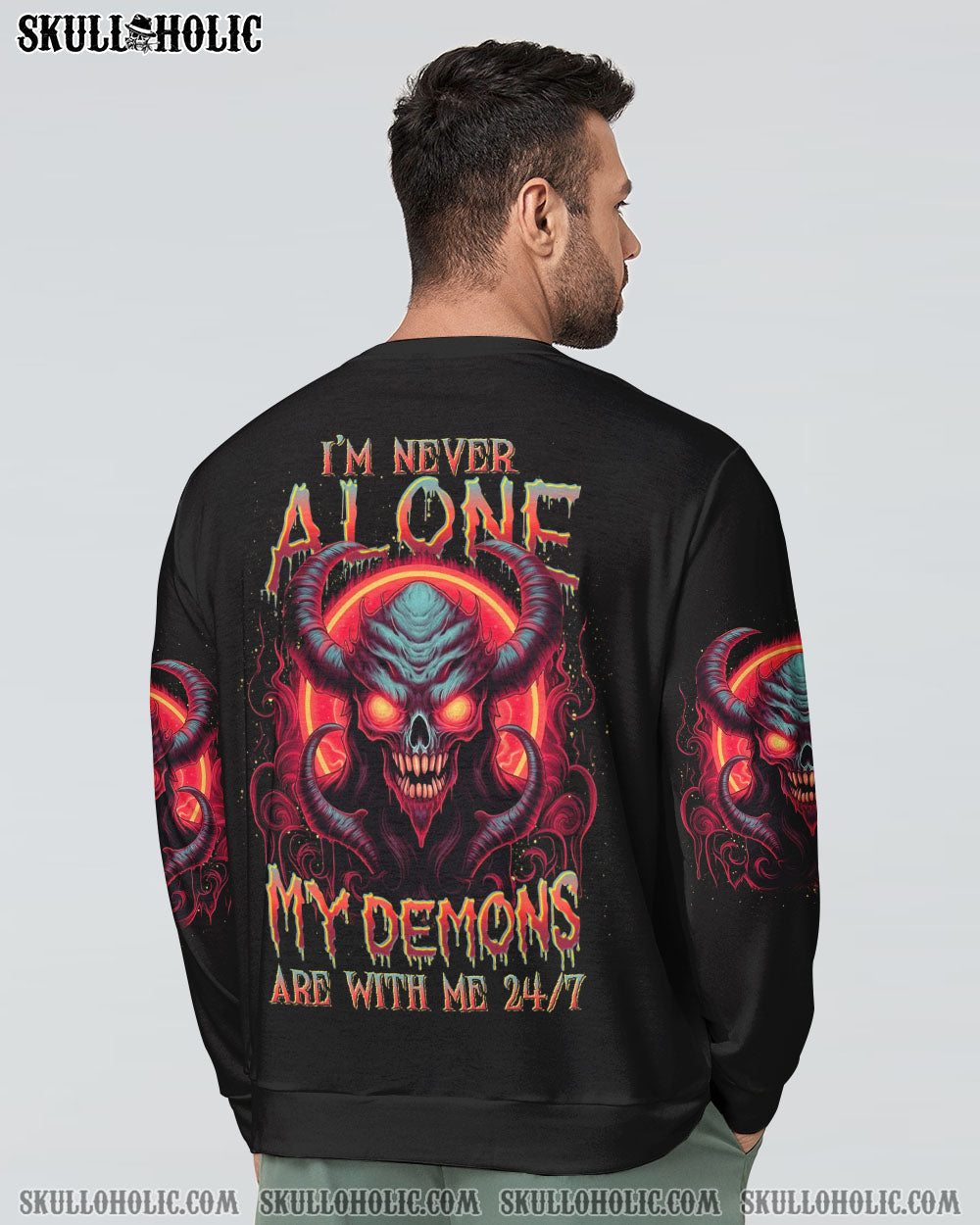 I'M NEVER ALONE SKULL ALL OVER PRINT - YHDU0606234