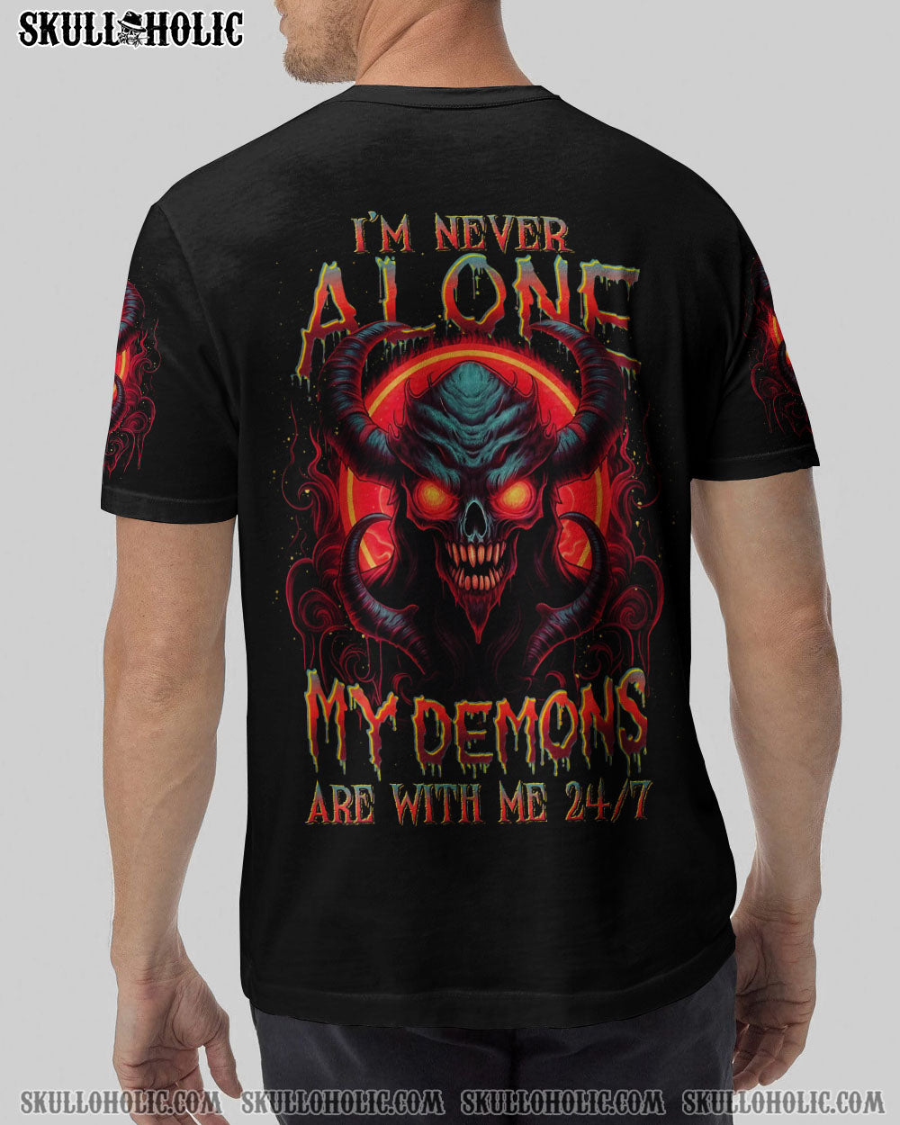 I'M NEVER ALONE SKULL ALL OVER PRINT - YHDU0606234