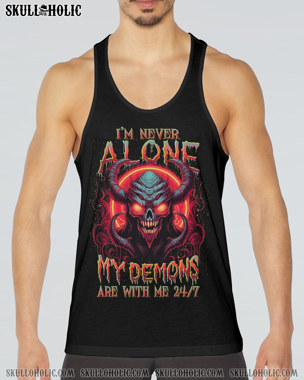 I'M NEVER ALONE SKULL ALL OVER PRINT - YHDU0606234