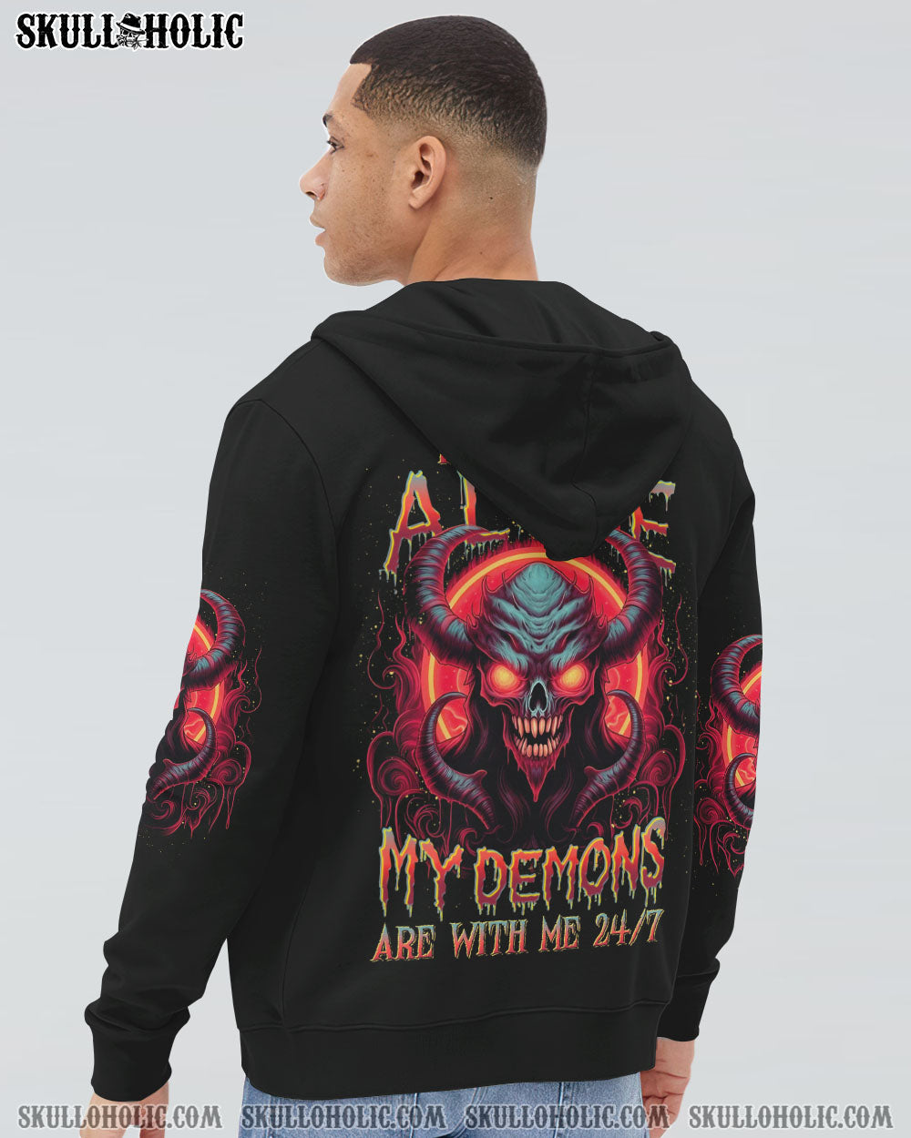 I'M NEVER ALONE SKULL ALL OVER PRINT - YHDU0606234