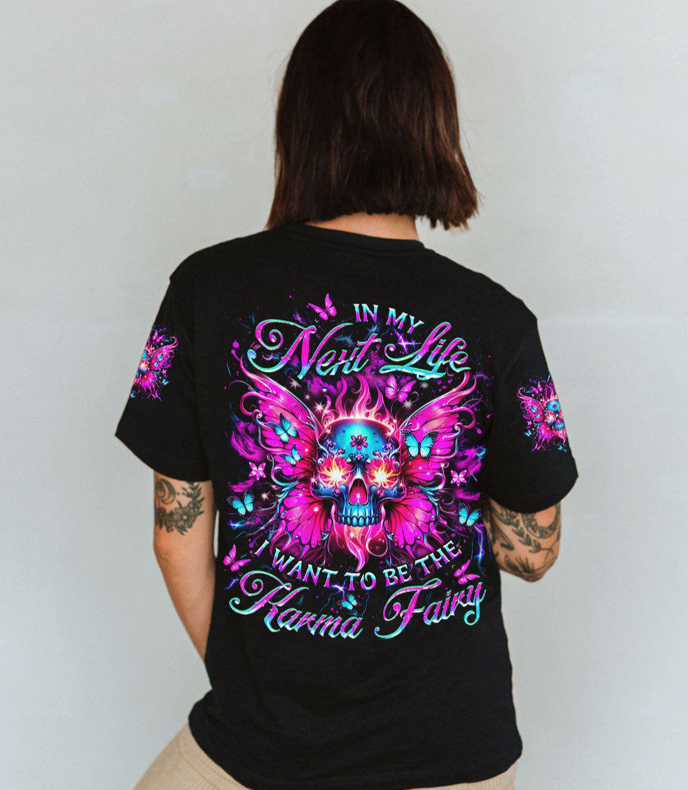 KARMA FAIRY SKULL SKULL WINGS ALL OVER PRINT - YHDU0703253