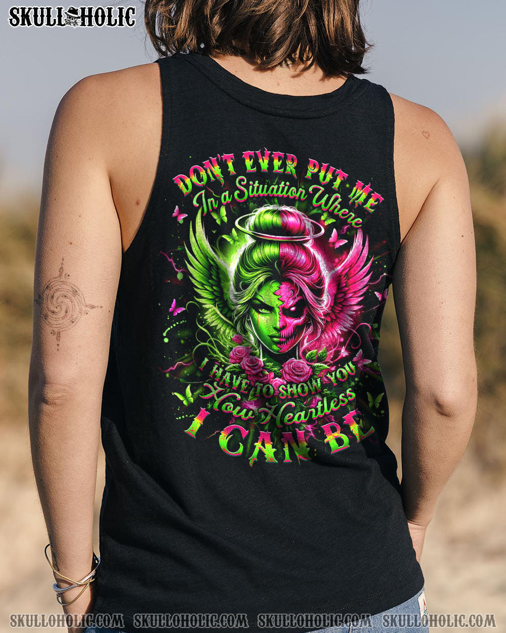 HOW HEARTLESS I CAN BE SKULL LADY ALL OVER PRINT - YHDU0904251