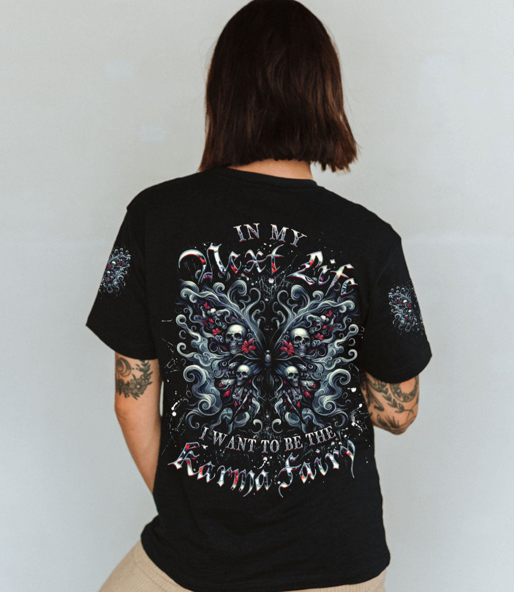 KARMA FAIRY SKULL BUTTERFLY ALL OVER PRINT - YHDU1103251