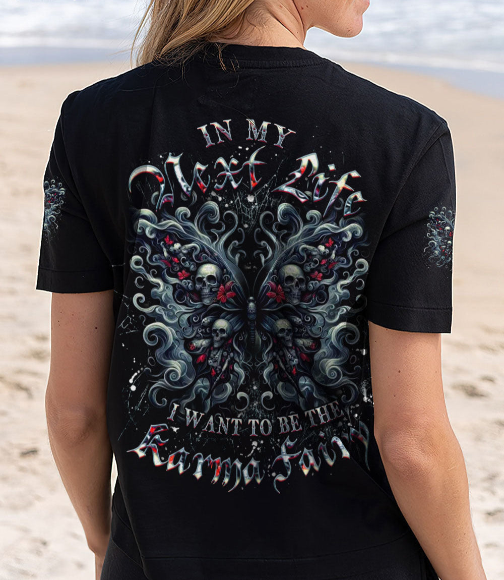 KARMA FAIRY SKULL BUTTERFLY ALL OVER PRINT - YHDU1103251