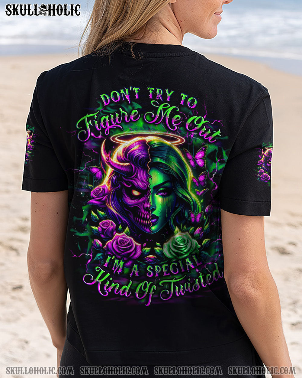 DON'T TRY TO FIGURE ME OUT SKULL ALL OVER PRINT - YHDU1104252