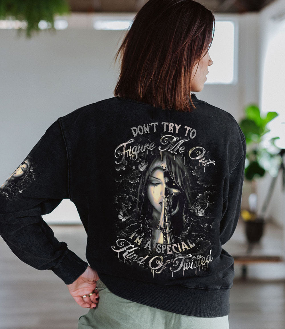 DON'T TRY TO FIGURE ME OUT SKULL ALL OVER PRINT - YHDU1203251