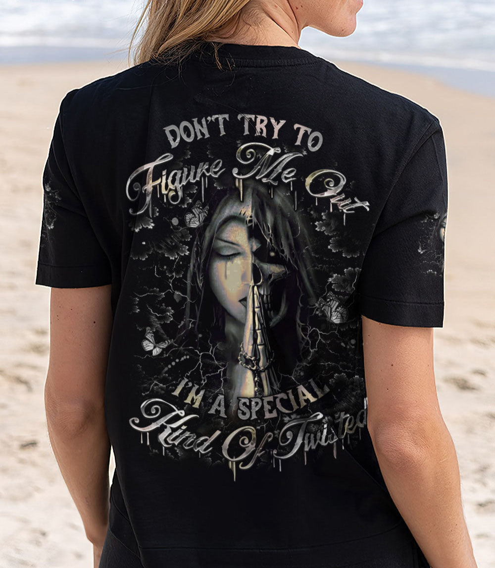 DON'T TRY TO FIGURE ME OUT SKULL ALL OVER PRINT - YHDU1203251