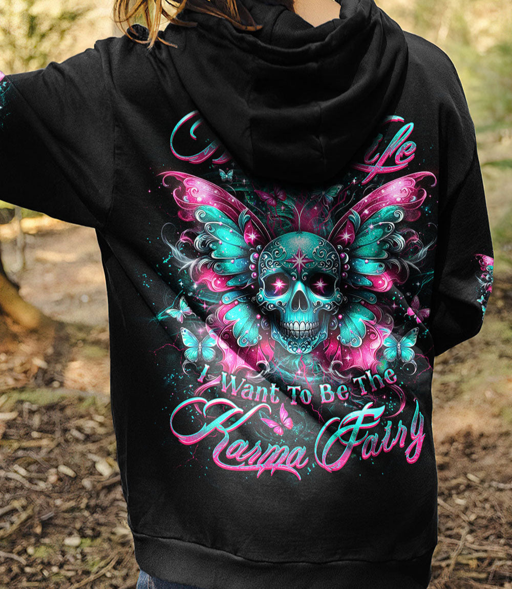 KARMA FAIRY SKULL WINGS ALL OVER PRINT - YHDU1303252