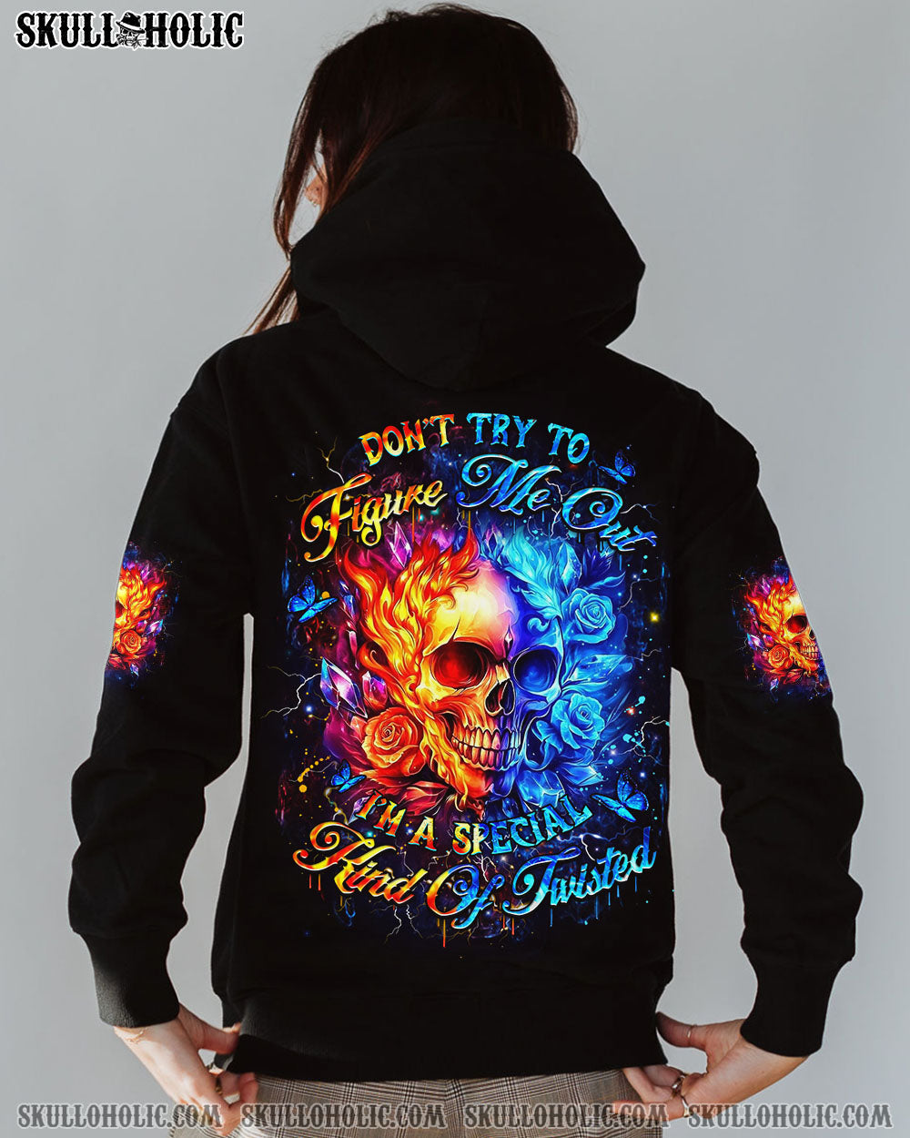 DON'T TRY TO FIGURE ME OUT SKULL ALL OVER PRINT - YHDU1604251