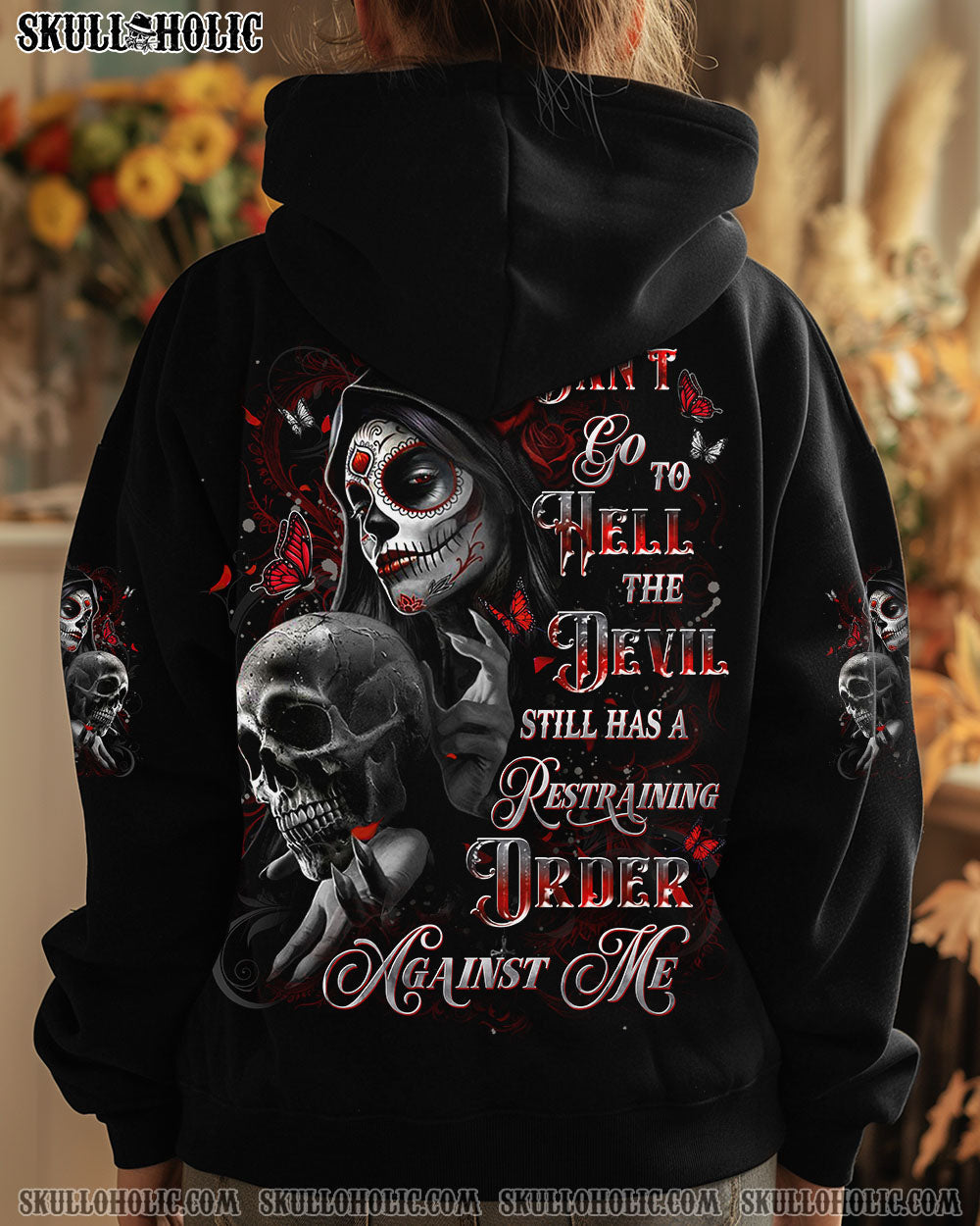 I CAN'T GO TO HELL SKULL LADY ALL OVER PRINT - YHDU1604254