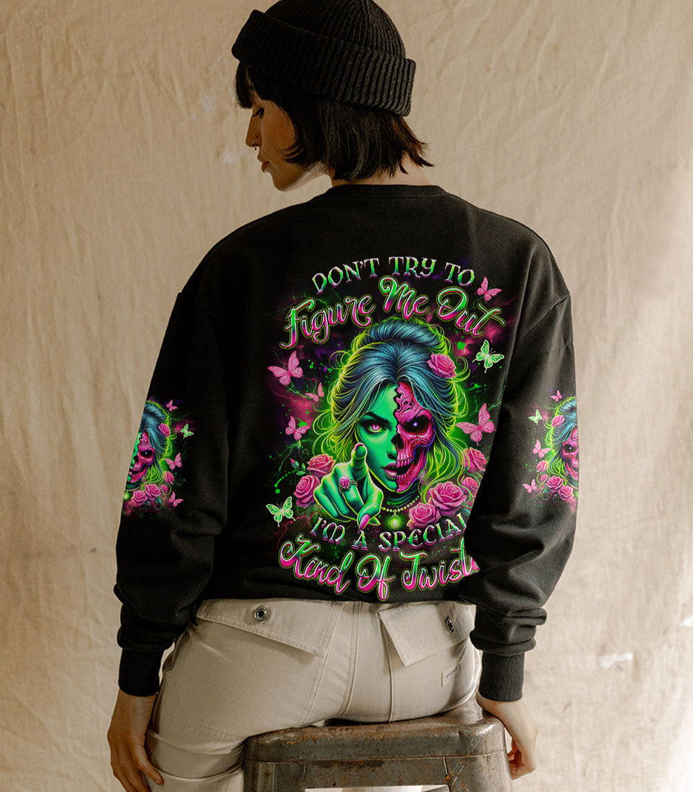 DON'T TRY TO FIGURE ME OUT SKULL ALL OVER PRINT - YHDU1903253