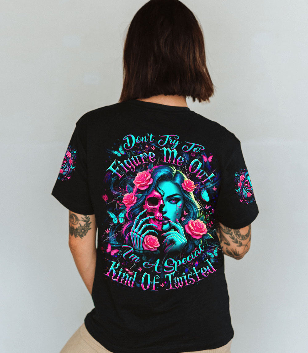 DON'T TRY TO FIGURE ME OUT SKULL ALL OVER PRINT - YHDU2103251