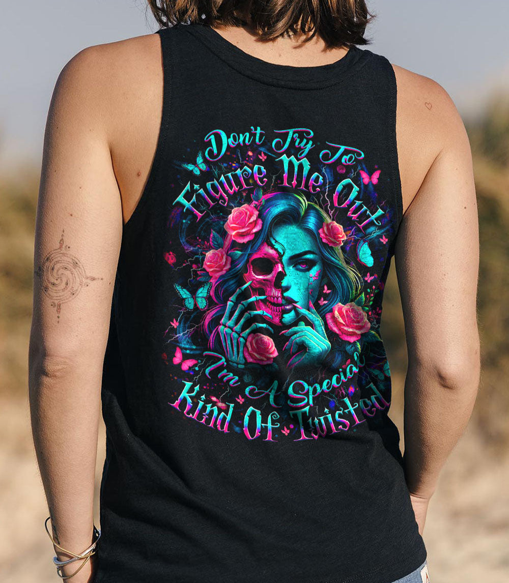 DON'T TRY TO FIGURE ME OUT SKULL ALL OVER PRINT - YHDU2103251