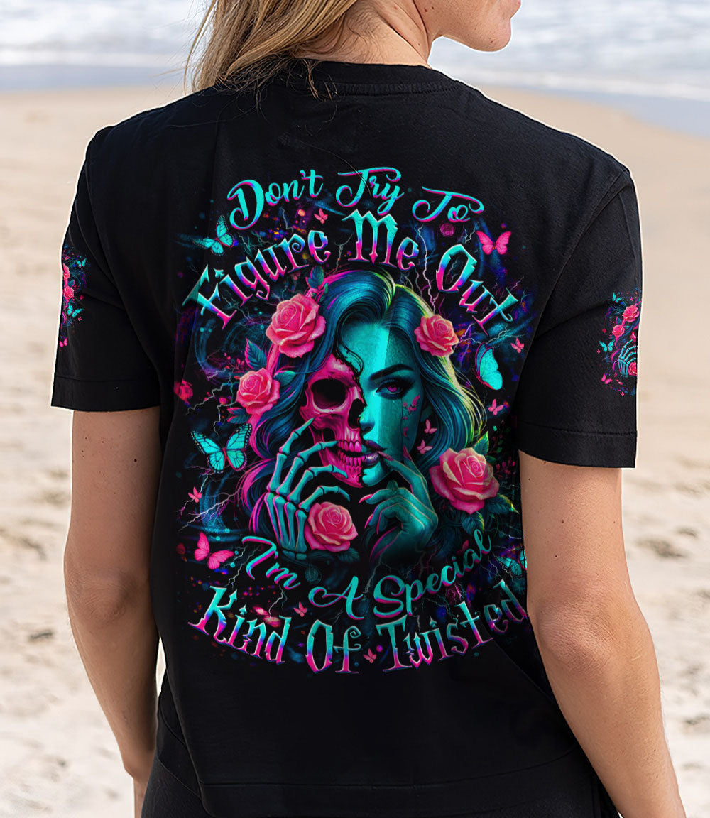 DON'T TRY TO FIGURE ME OUT SKULL ALL OVER PRINT - YHDU2103251
