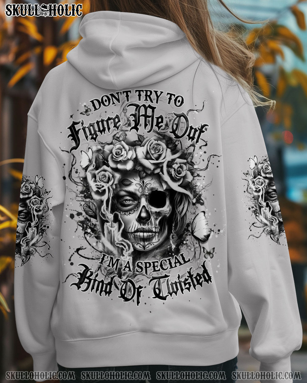 DON'T TRY TO FIGURE ME OUT SKULL ALL OVER PRINT - YHDU2104251