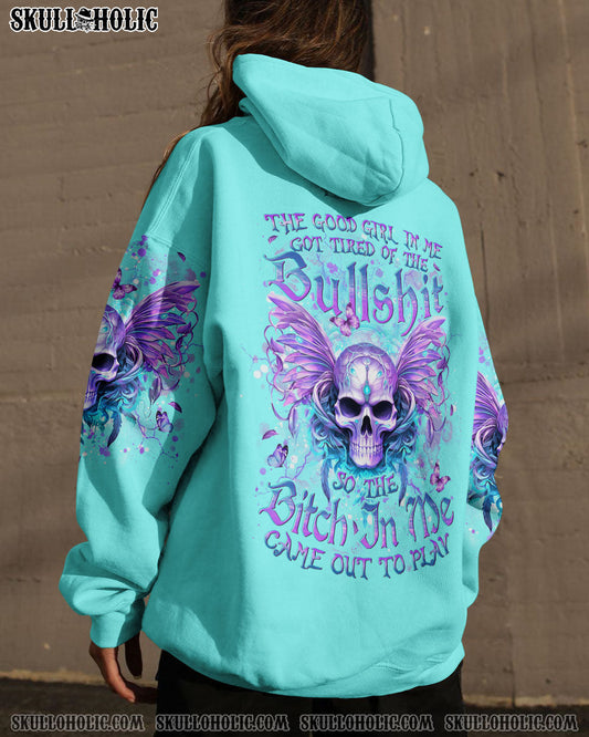 THE GOOD GIRL IN ME SKULL WINGS ALL OVER PRINT - YHDU2311231