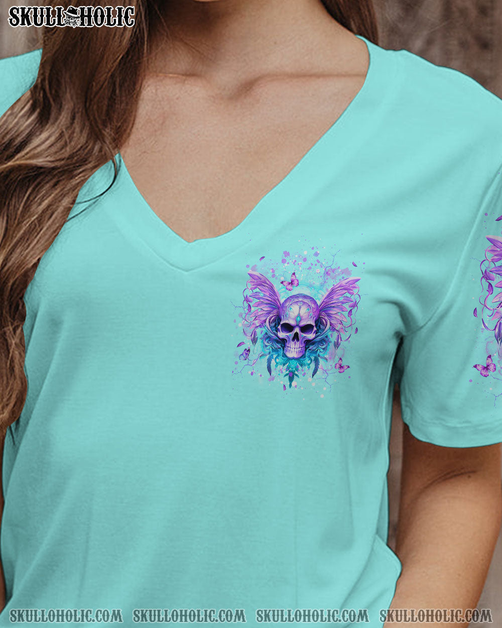 THE GOOD GIRL IN ME SKULL WINGS ALL OVER PRINT - YHDU2311231