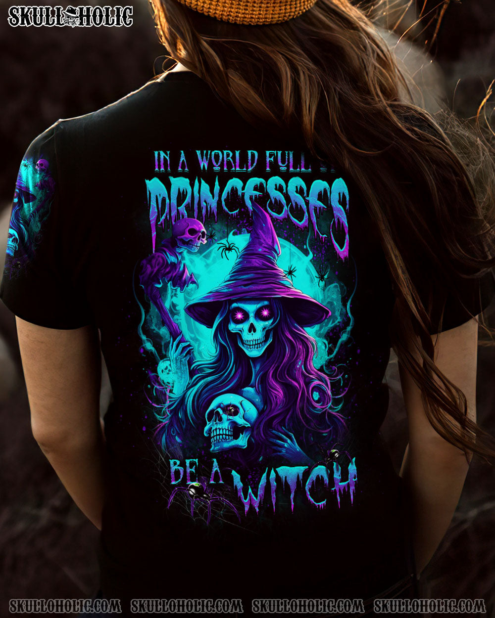 IN A WORLD FULL OF PRINCESSES BE A WITCH HALLOWEEN ALL OVER PRINT - YHDU2507234