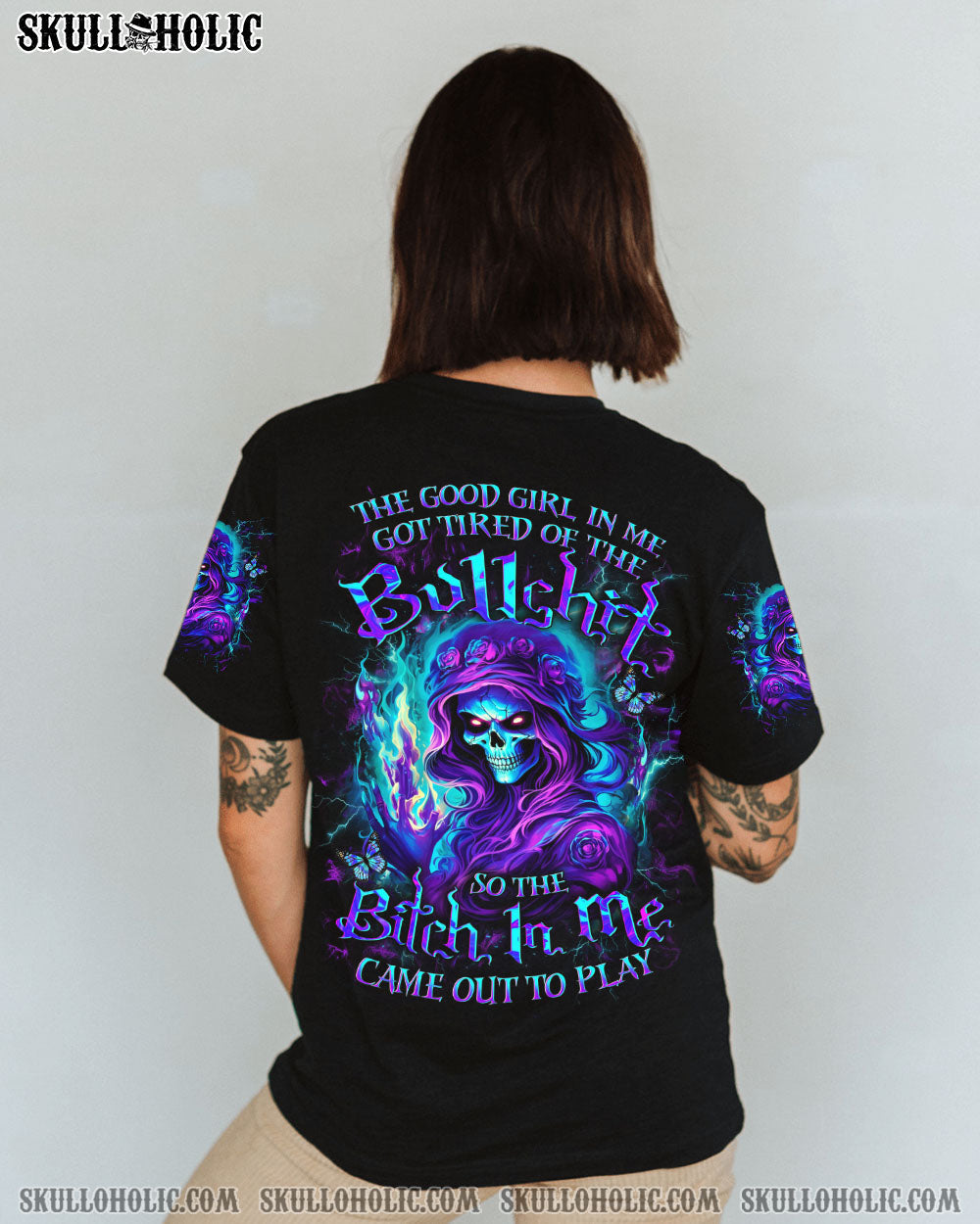 THE GOOD GIRL IN ME GOT TIRED SKULL ALL OVER PRINT - YHDU2612232