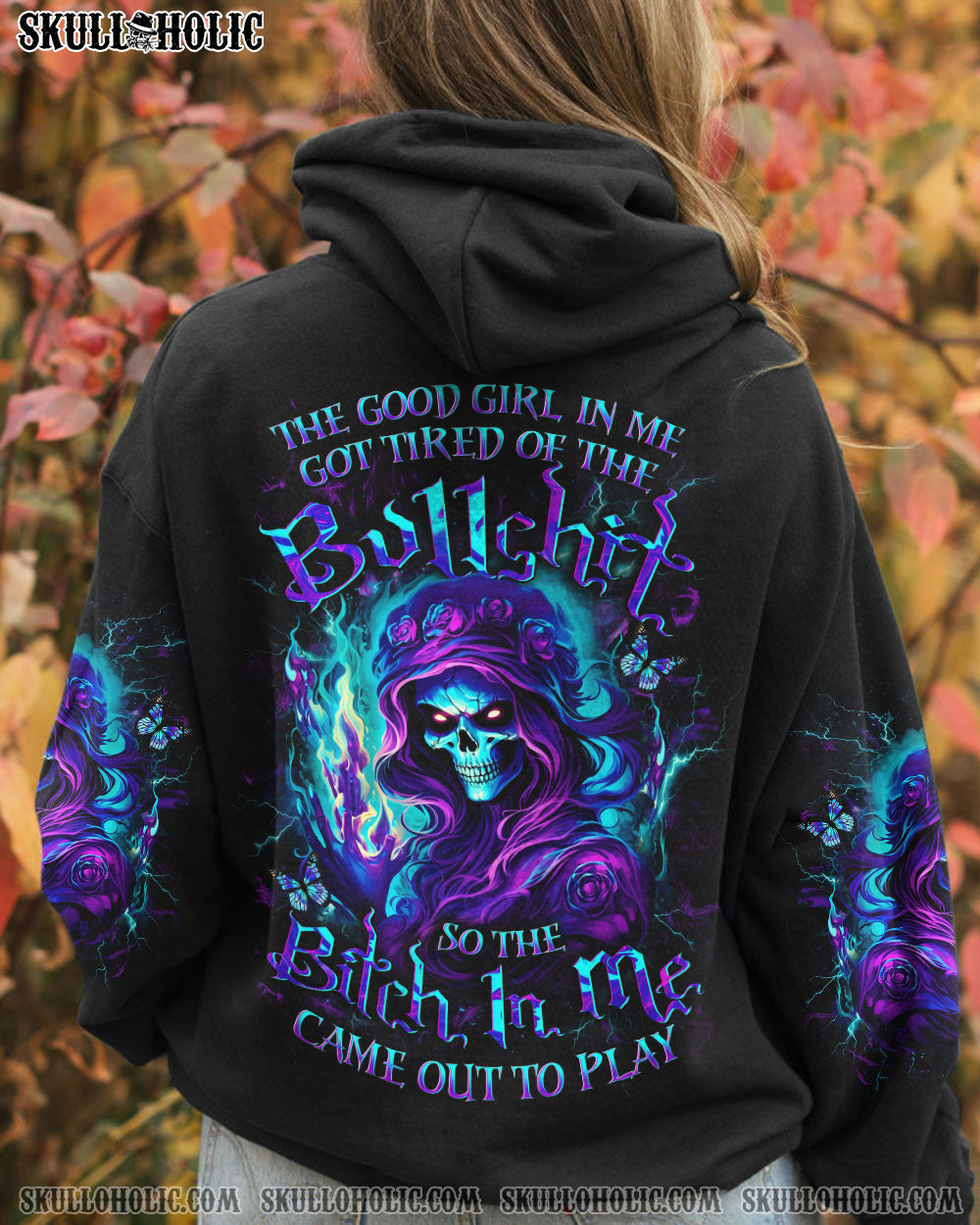 THE GOOD GIRL IN ME GOT TIRED SKULL ALL OVER PRINT - YHDU2612232